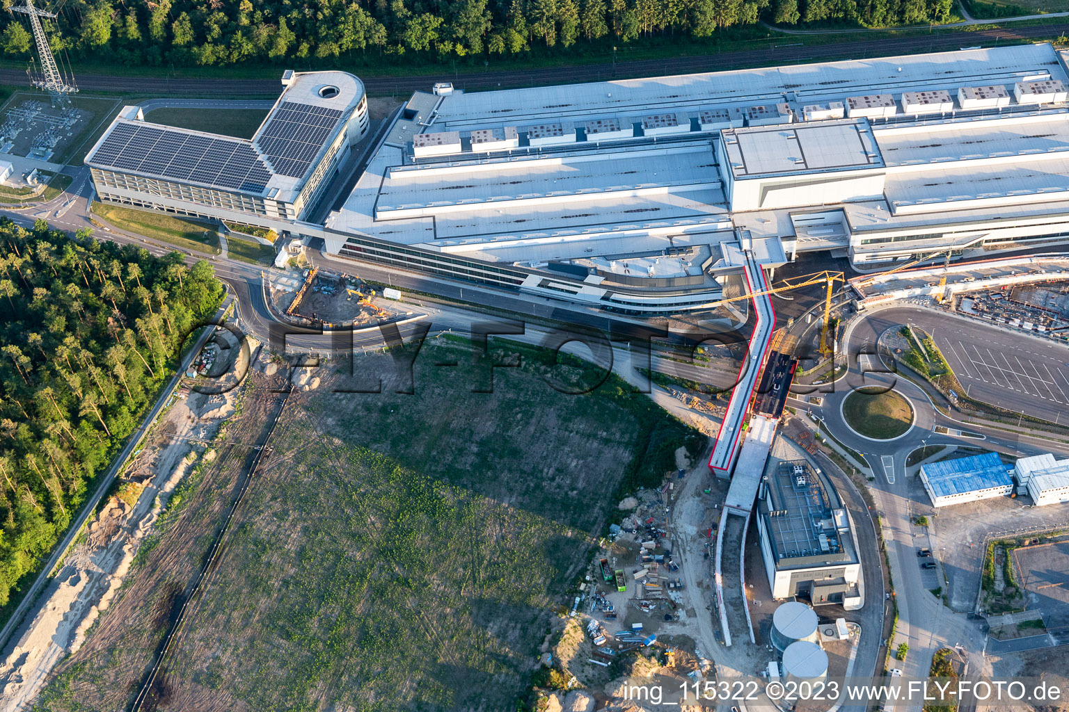 SEW Eurodrive à le quartier Graben in Graben-Neudorf dans le département Bade-Wurtemberg, Allemagne depuis l'avion