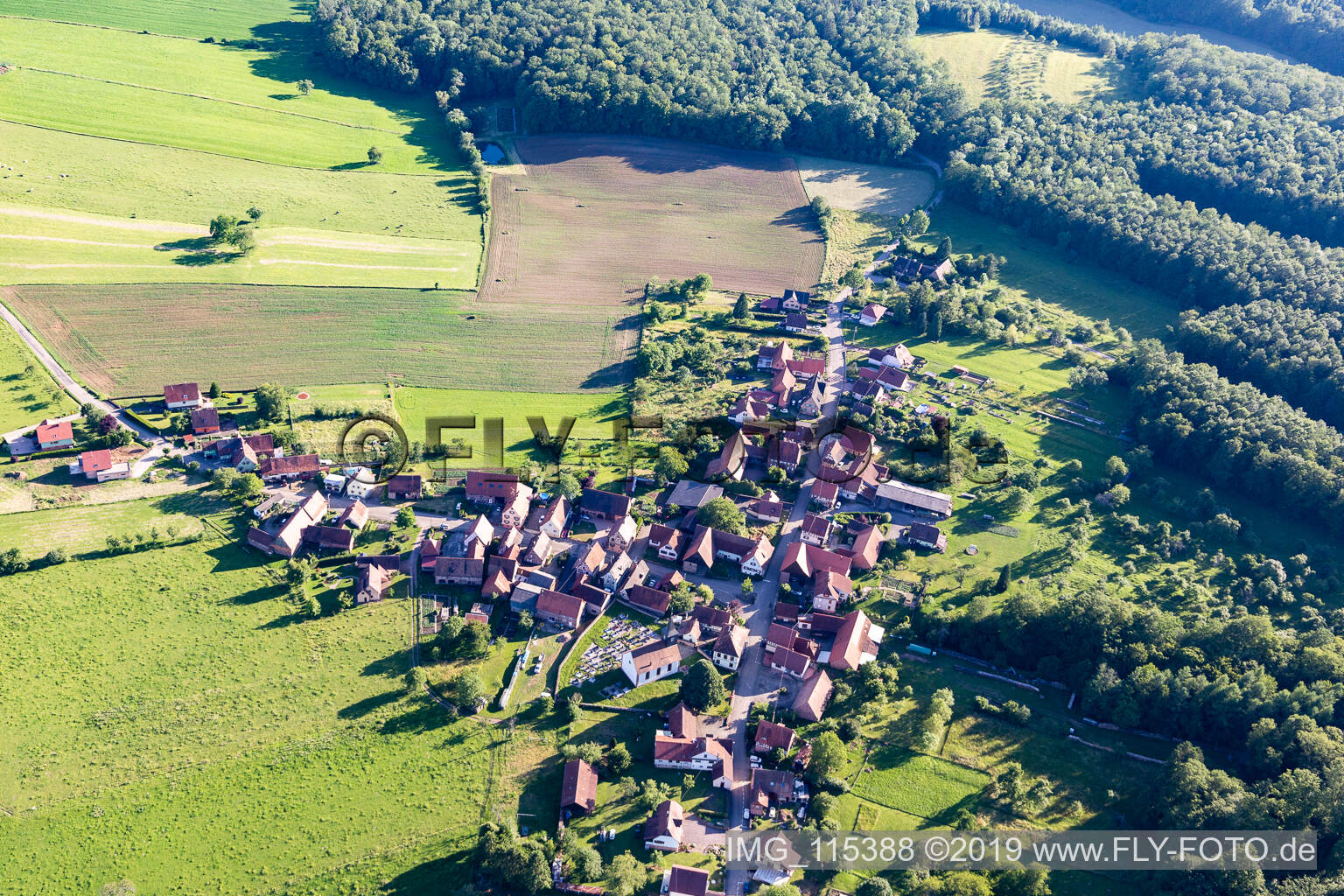 Photographie aérienne de Lembach dans le département Bas Rhin, France