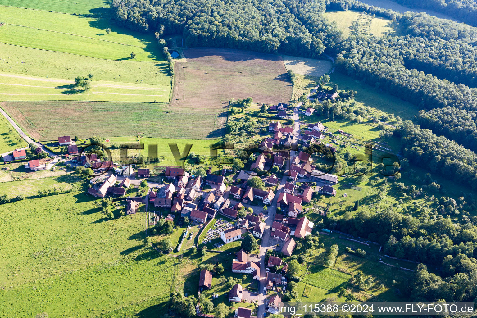 Photographie aérienne de Lembach dans le département Bas Rhin, France