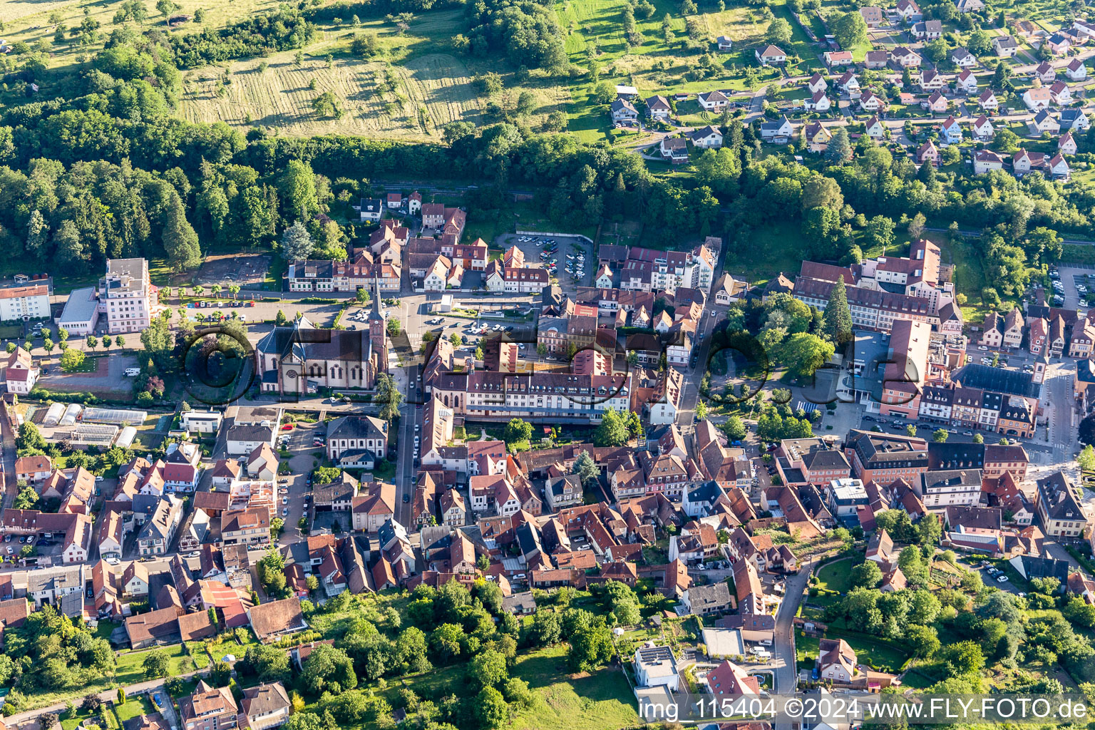 Niederbronn-les-Bains dans le département Bas Rhin, France d'un drone