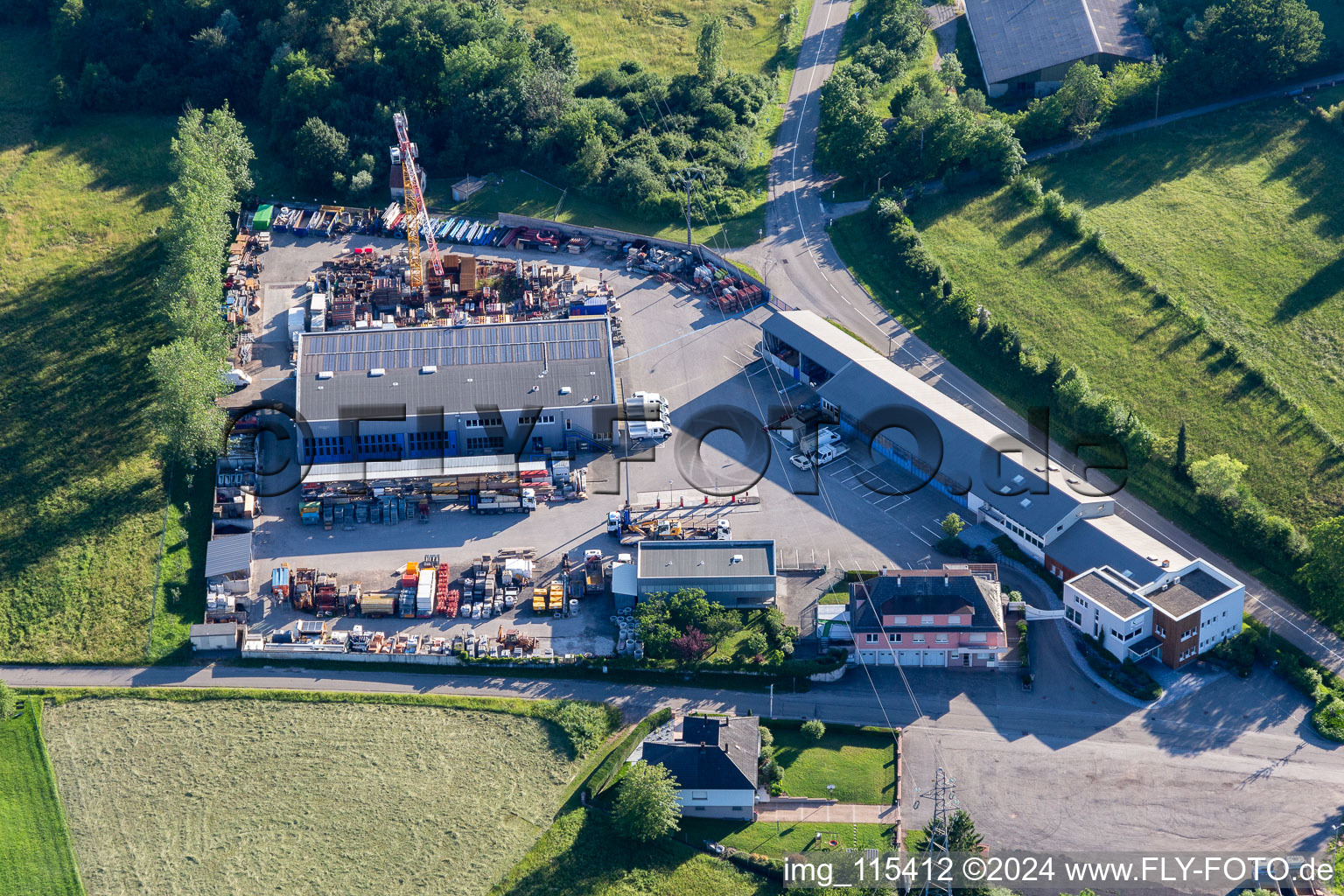 Vue aérienne de Sotravest à Oberbronn dans le département Bas Rhin, France