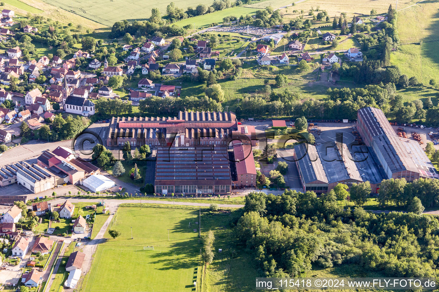 Oberbronn dans le département Bas Rhin, France d'en haut