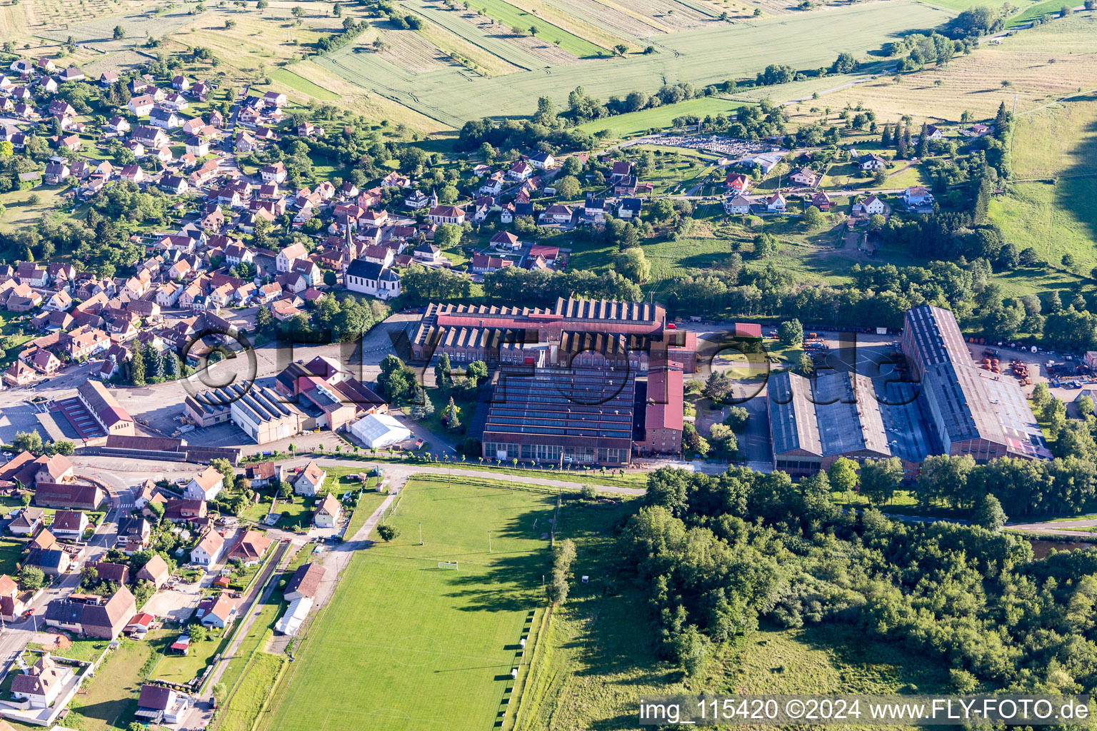 Oberbronn dans le département Bas Rhin, France hors des airs