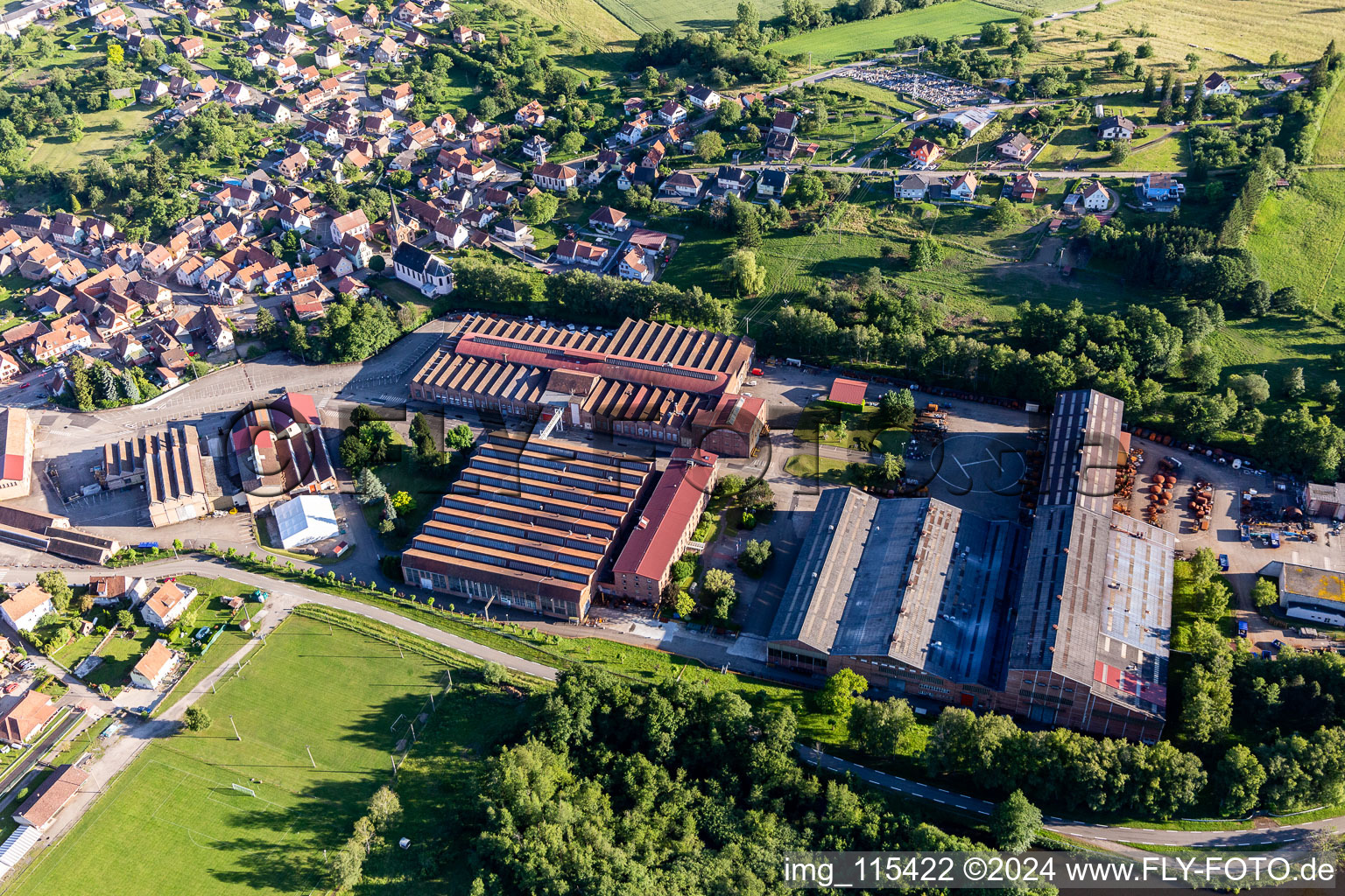 Oberbronn dans le département Bas Rhin, France vue d'en haut