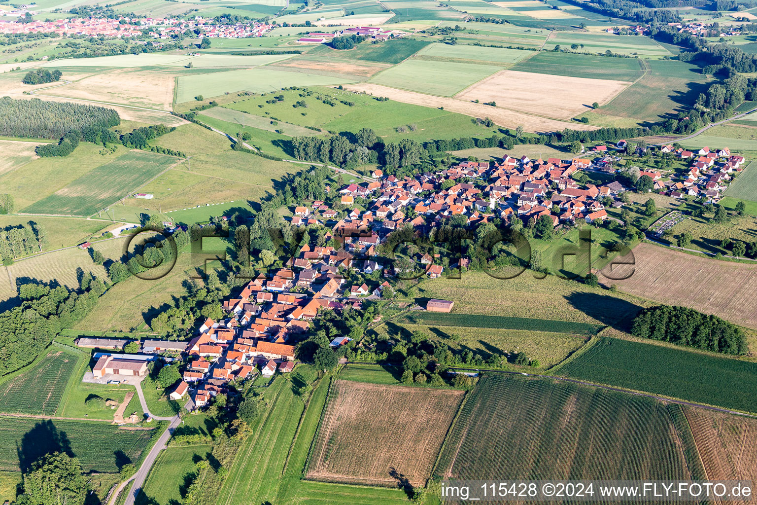 Mulhausen dans le département Bas Rhin, France hors des airs