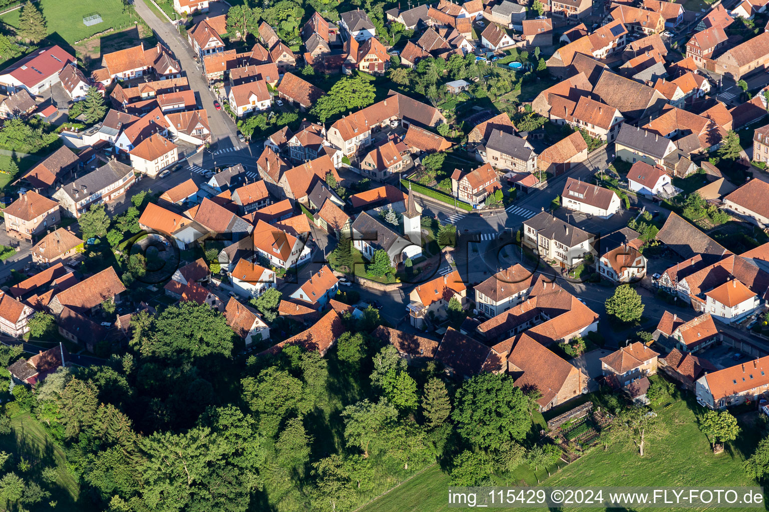 Mulhausen dans le département Bas Rhin, France vue d'en haut