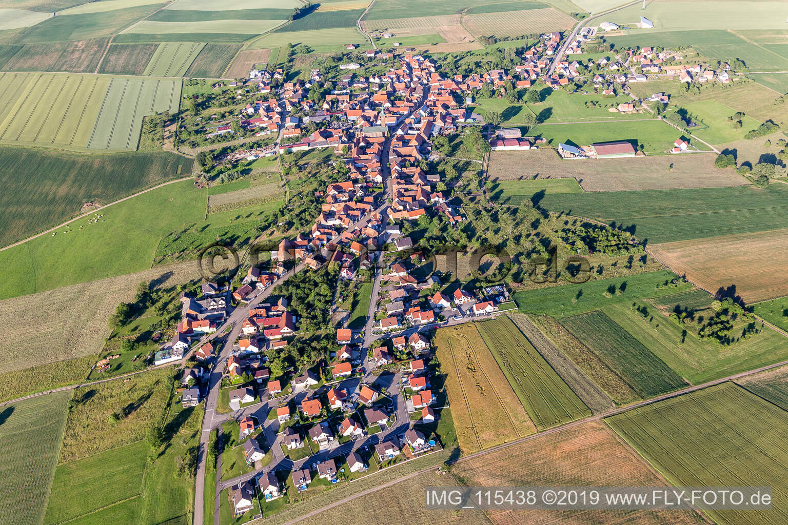 Photographie aérienne de Kindwiller dans le département Bas Rhin, France