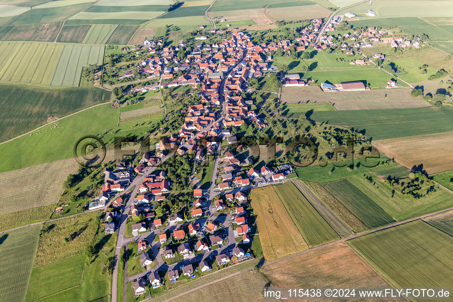 Photographie aérienne de Kindwiller dans le département Bas Rhin, France