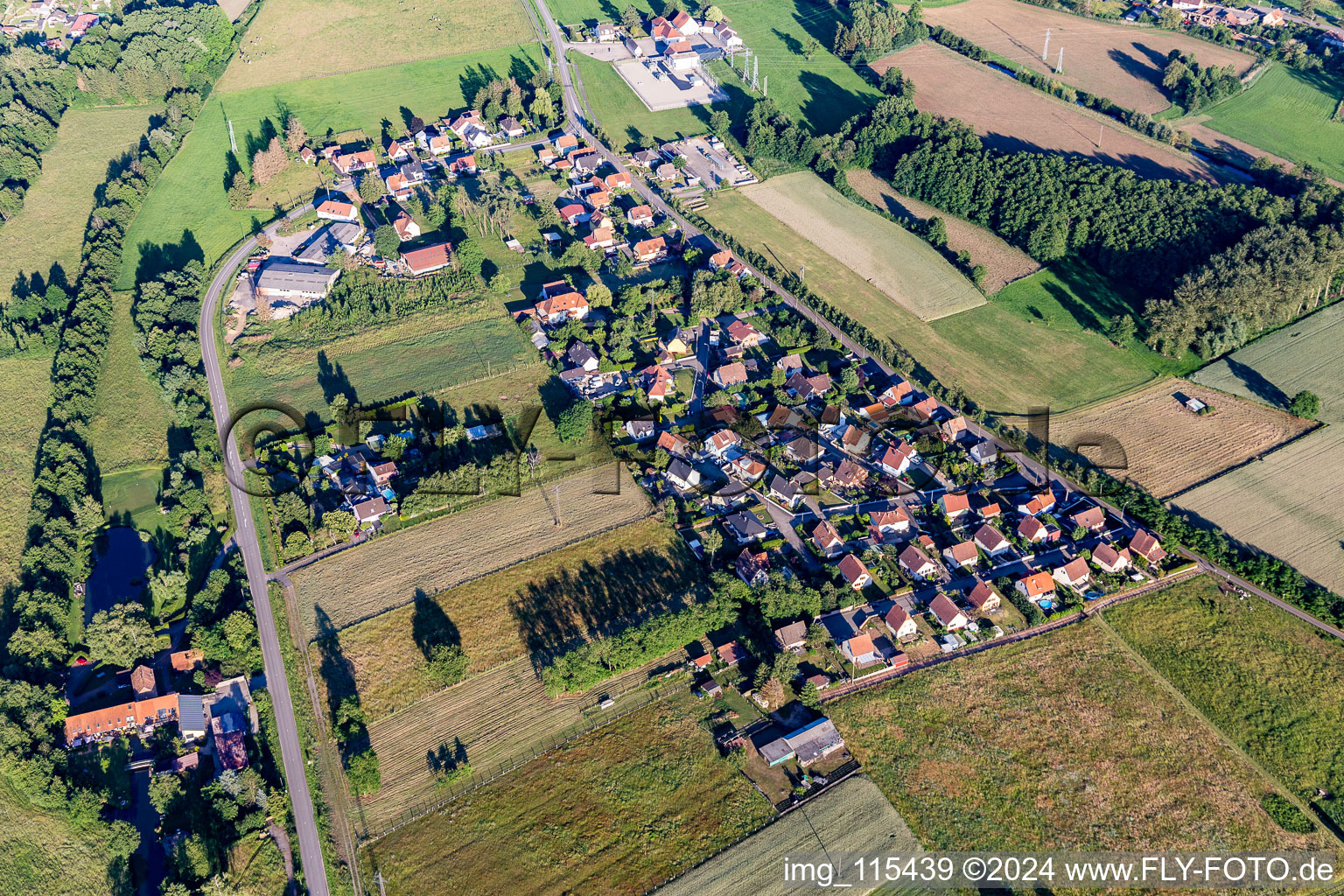 Vue oblique de Val de Moder dans le département Bas Rhin, France