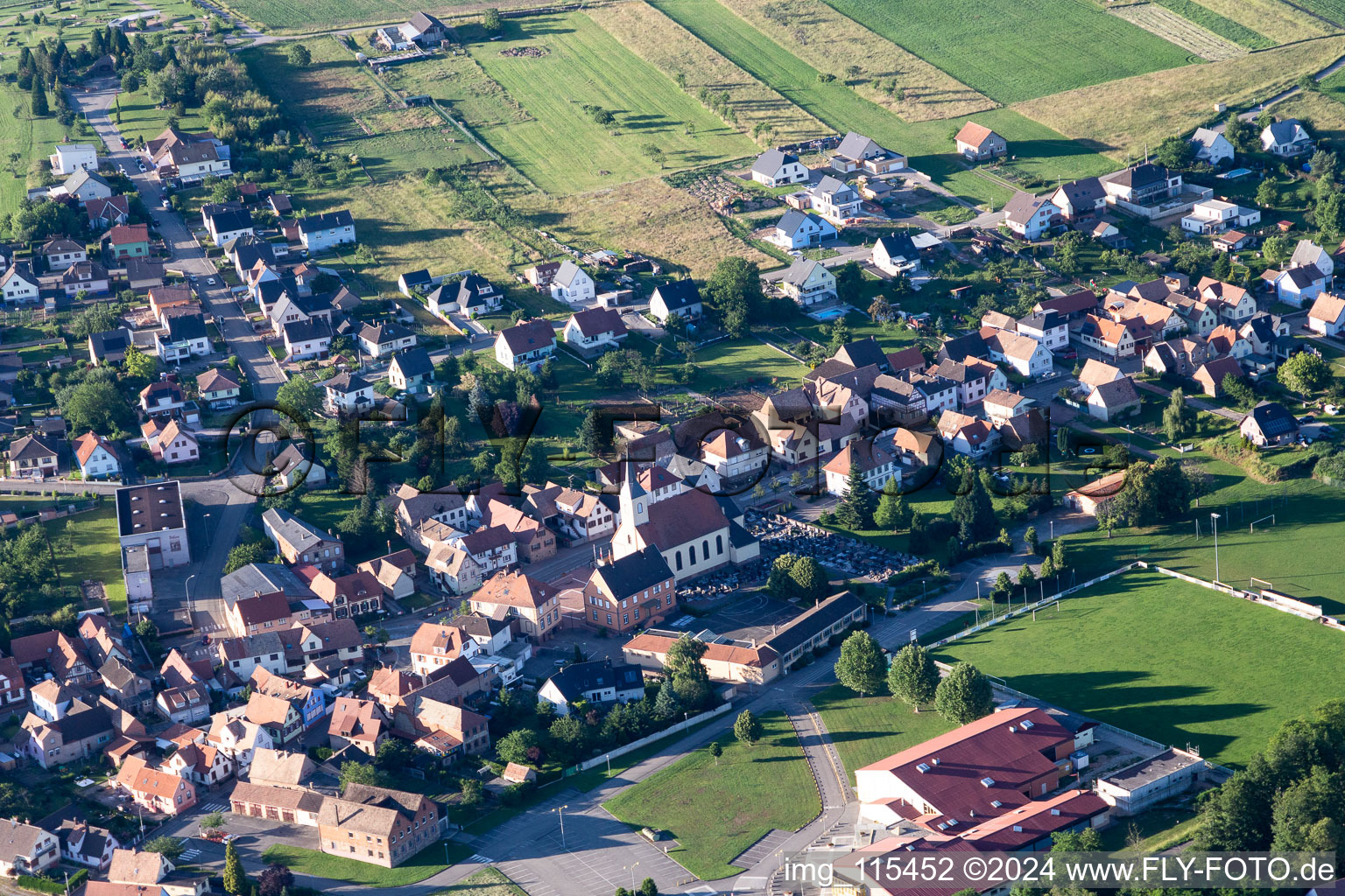 Val de Moder dans le département Bas Rhin, France vue du ciel