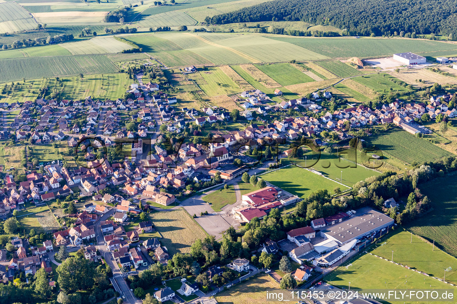 Enregistrement par drone de Val de Moder dans le département Bas Rhin, France