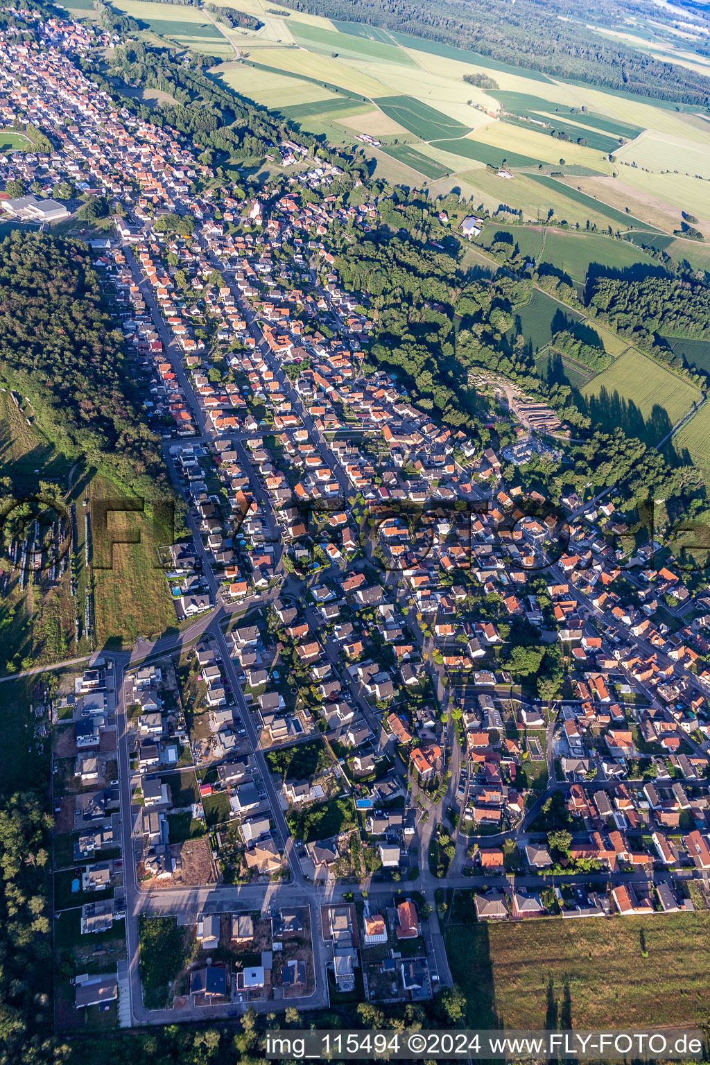 Schirrhein dans le département Bas Rhin, France hors des airs