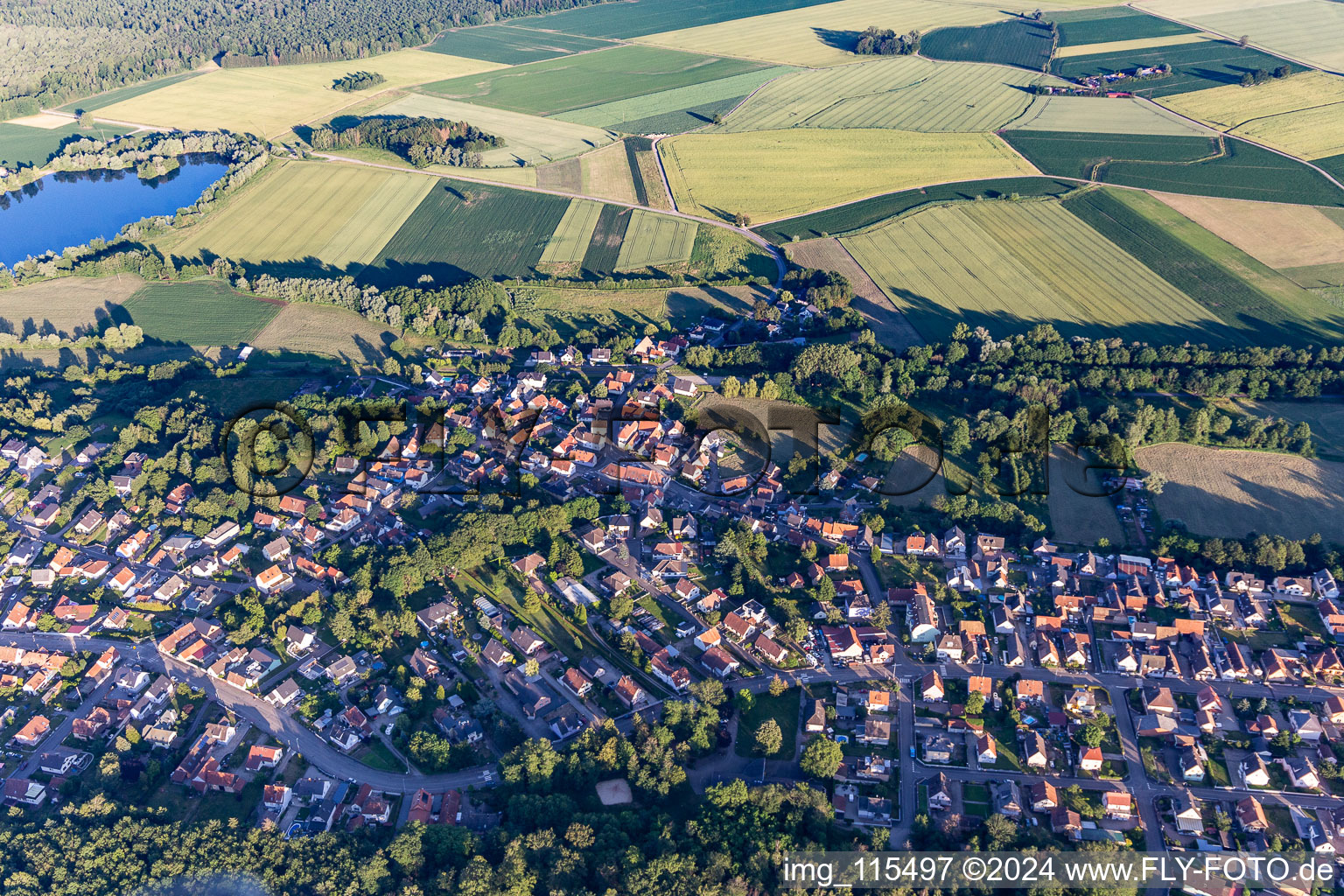 Schirrhoffen dans le département Bas Rhin, France d'en haut