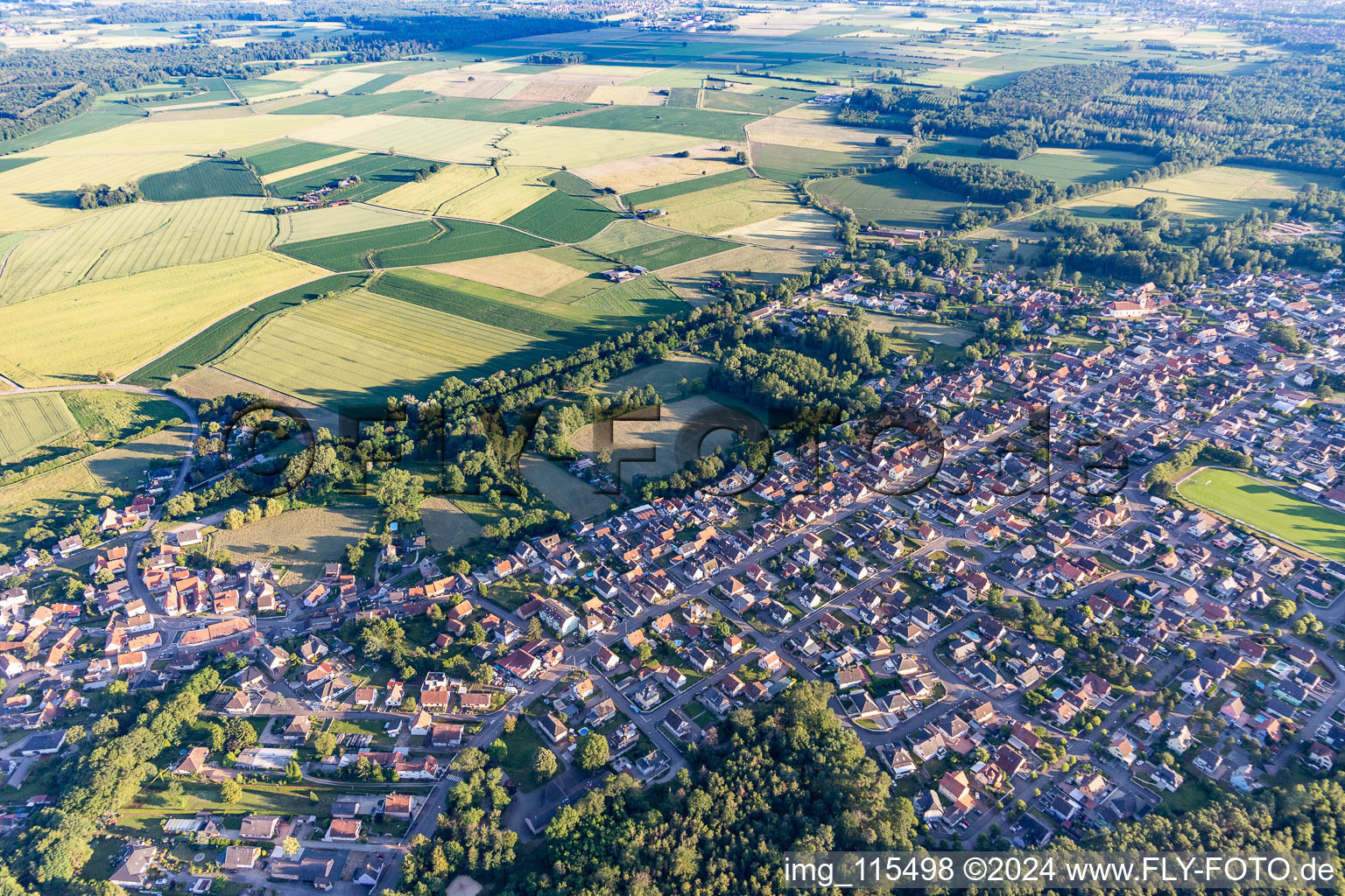 Schirrhoffen dans le département Bas Rhin, France hors des airs