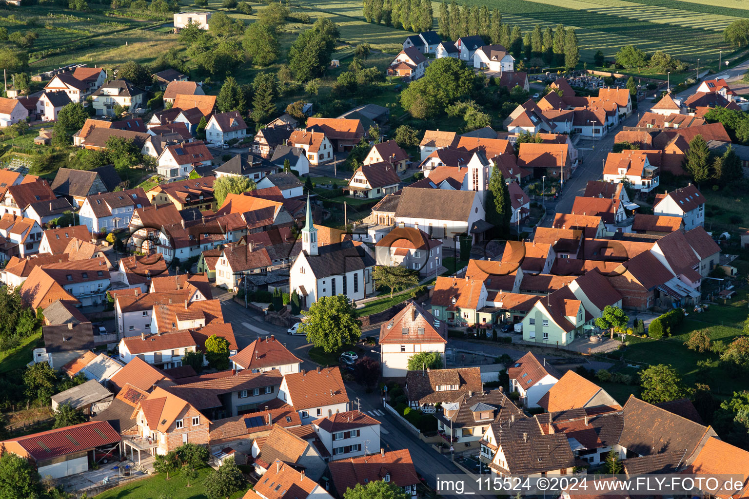 Buhl dans le département Bas Rhin, France vue du ciel