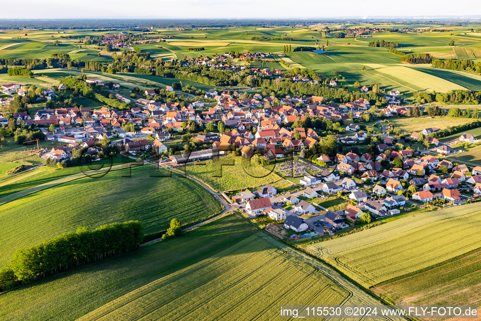 Trimbach dans le département Bas Rhin, France hors des airs