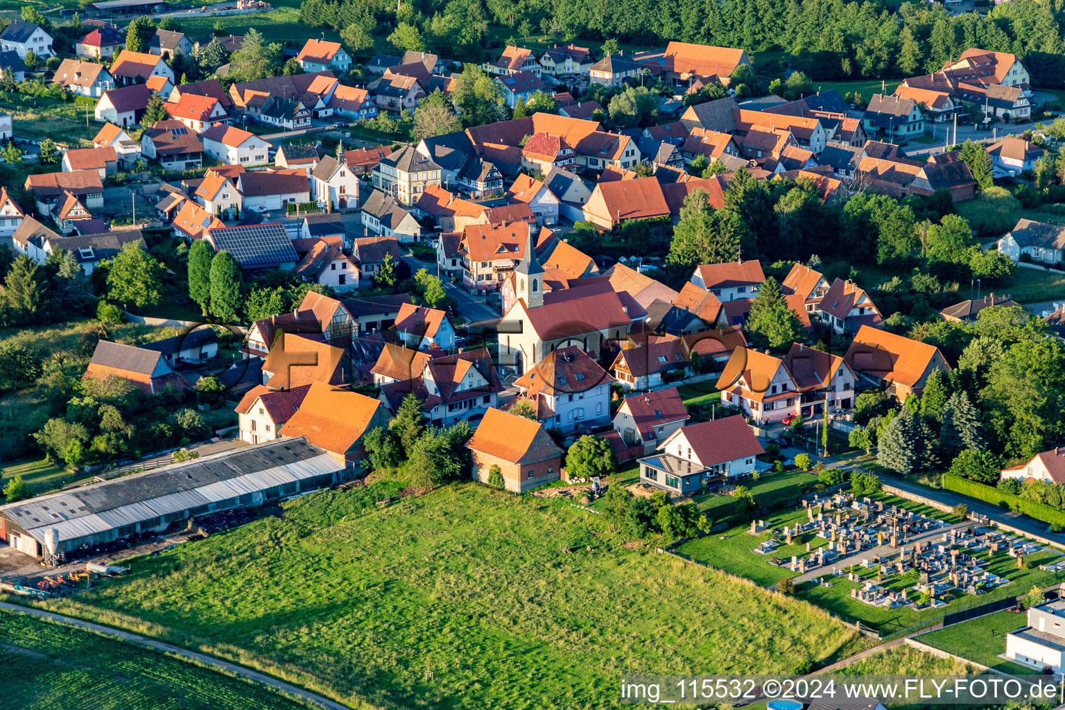 Trimbach dans le département Bas Rhin, France vue d'en haut