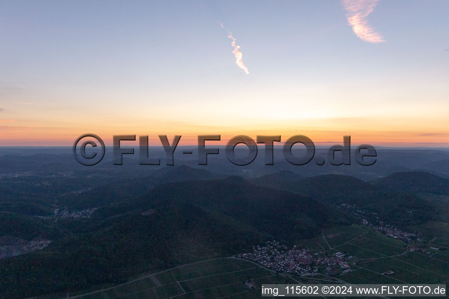 Eschbach dans le département Rhénanie-Palatinat, Allemagne vue du ciel