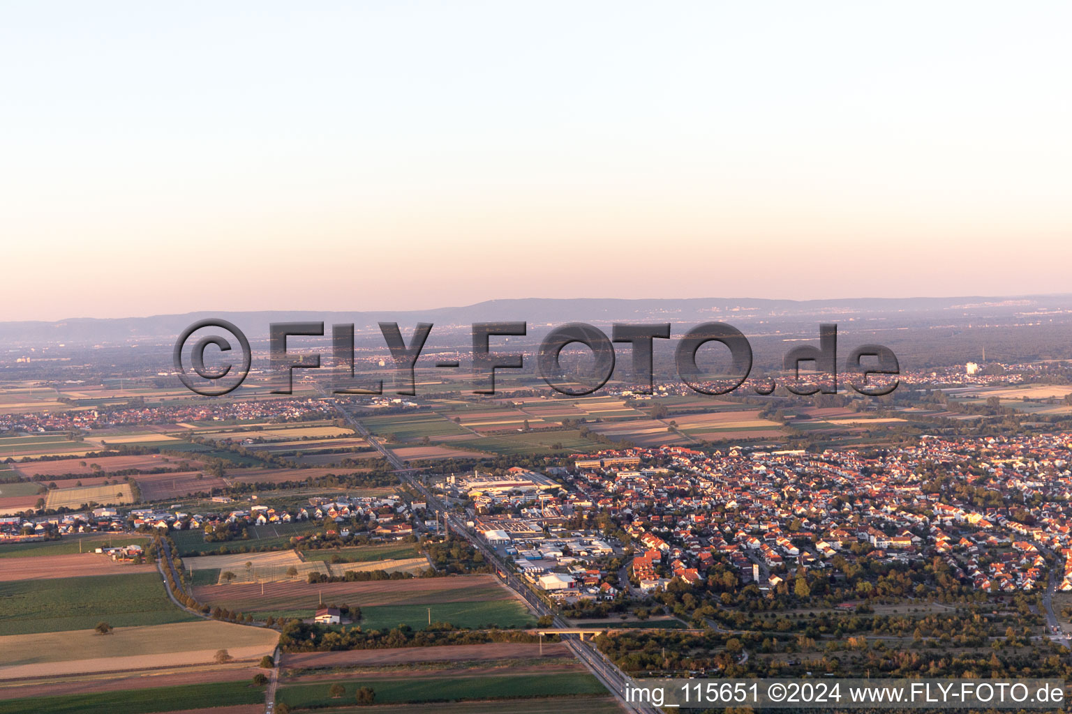 Image drone de Haßloch dans le département Rhénanie-Palatinat, Allemagne