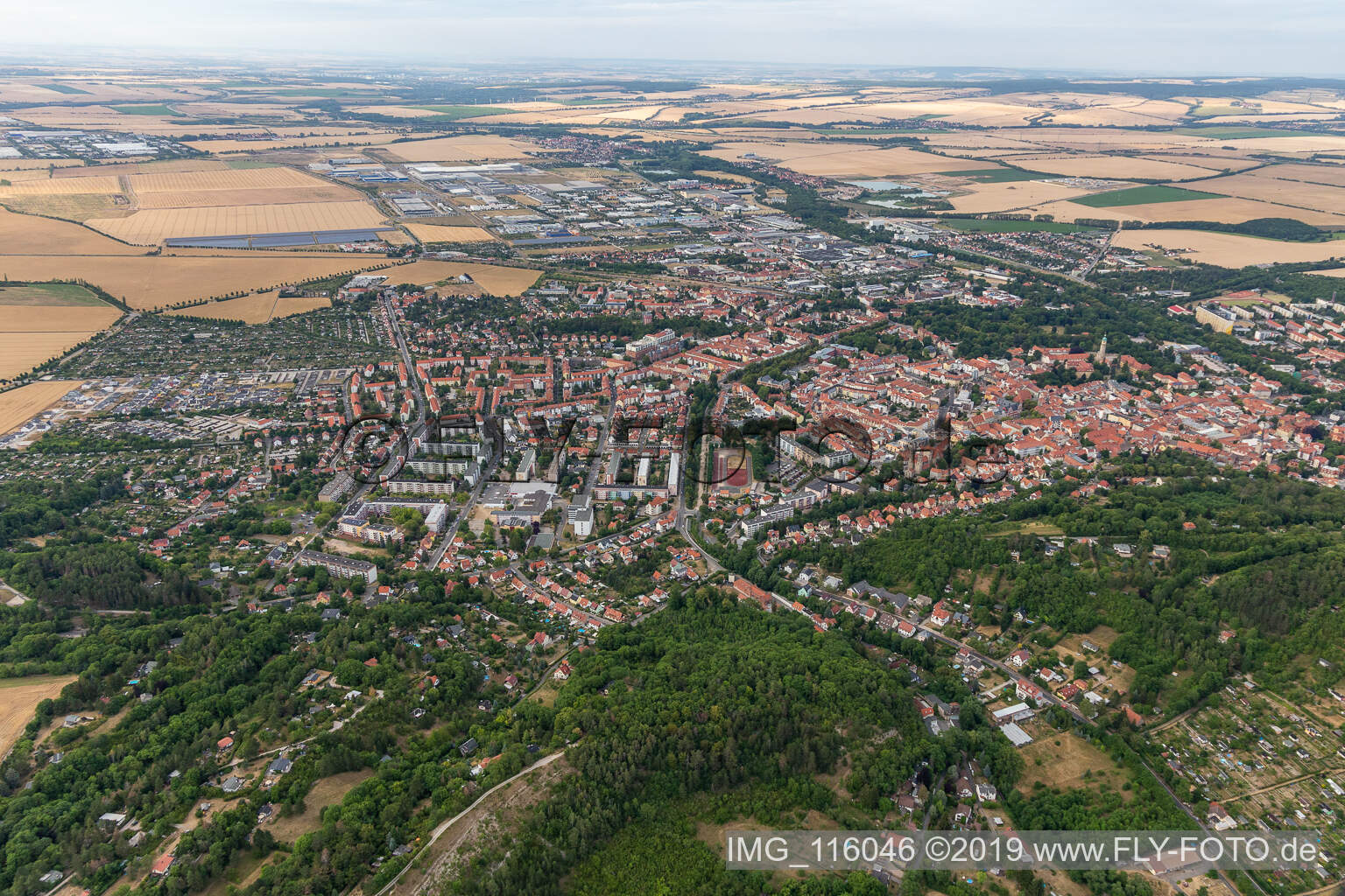 Vue aérienne de Arnstadt dans le département Thuringe, Allemagne