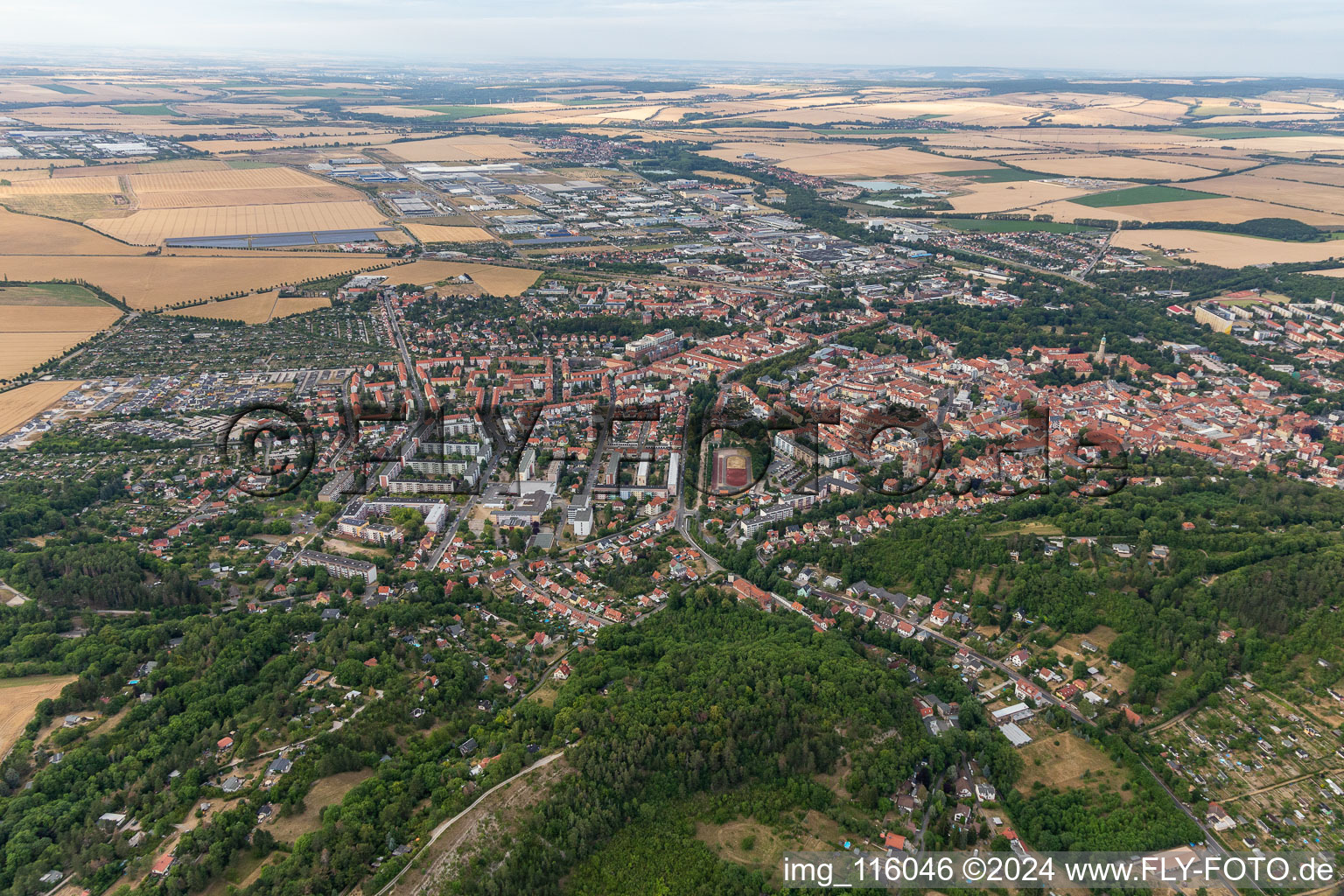 Vue aérienne de Arnstadt dans le département Thuringe, Allemagne