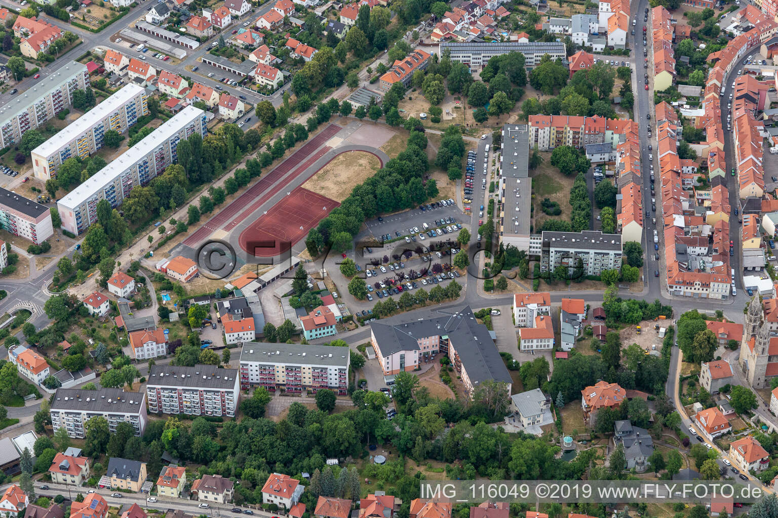 Photographie aérienne de Arnstadt dans le département Thuringe, Allemagne