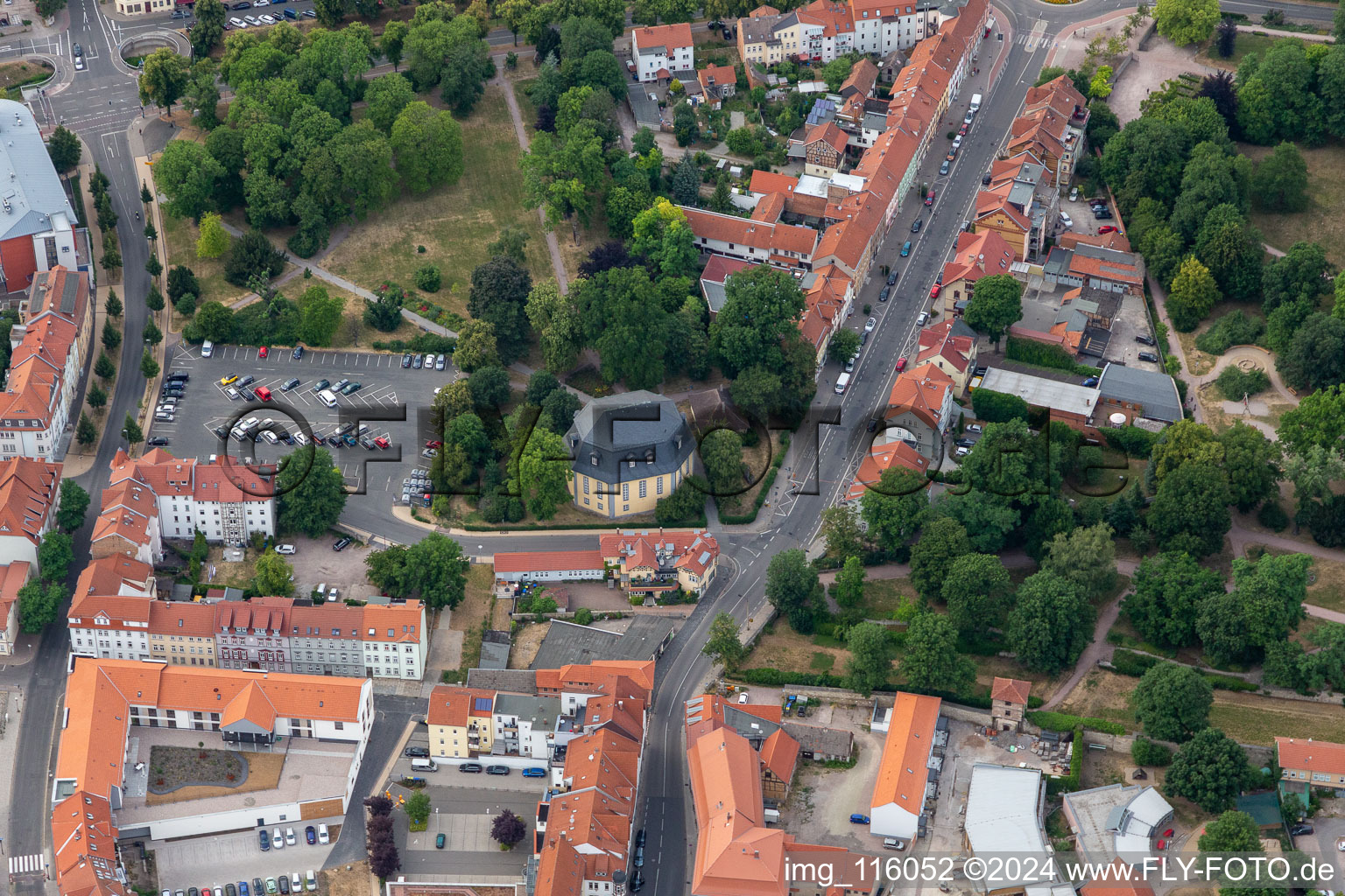 Arnstadt dans le département Thuringe, Allemagne d'en haut