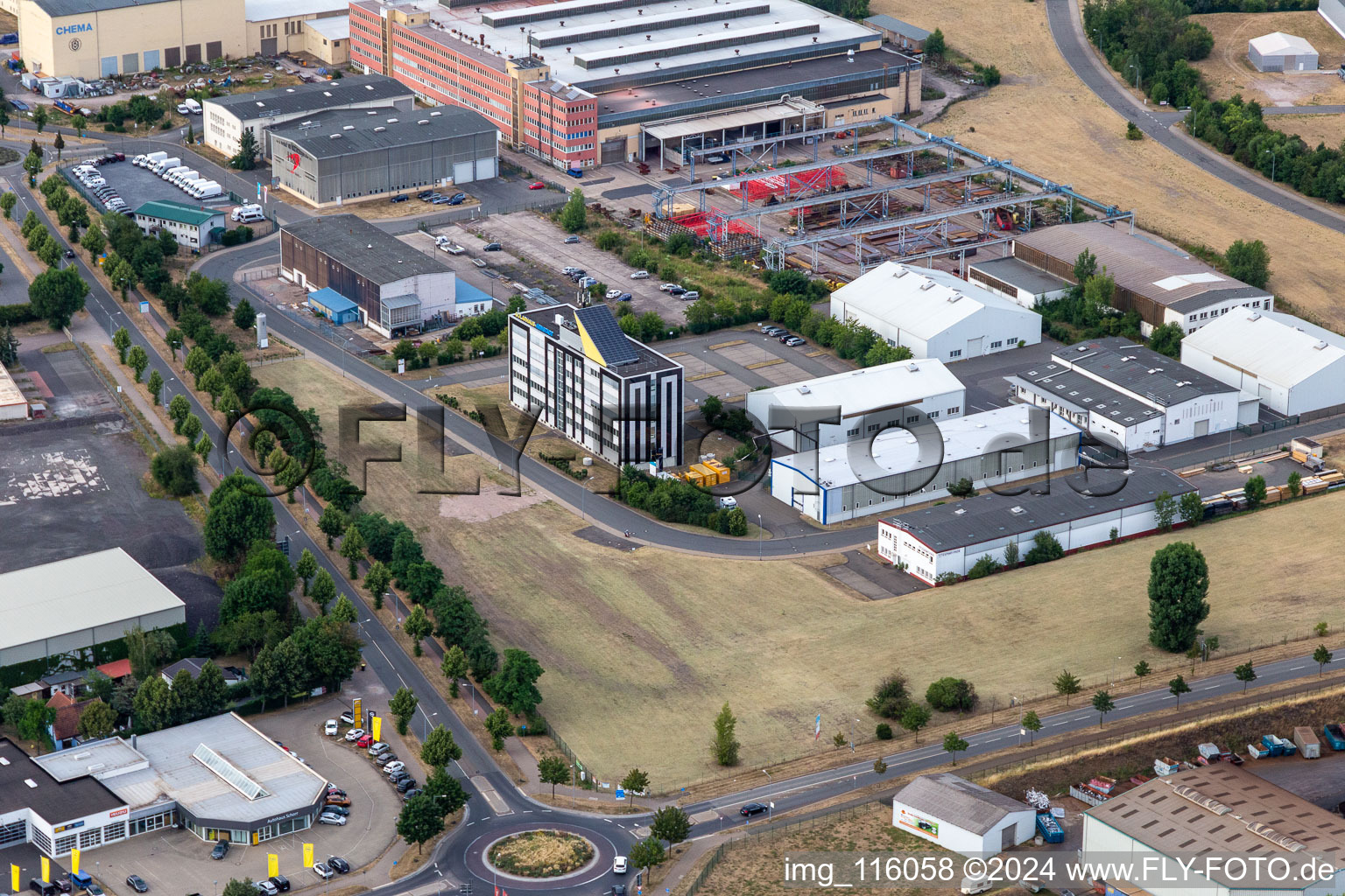 Enregistrement par drone de Arnstadt dans le département Thuringe, Allemagne