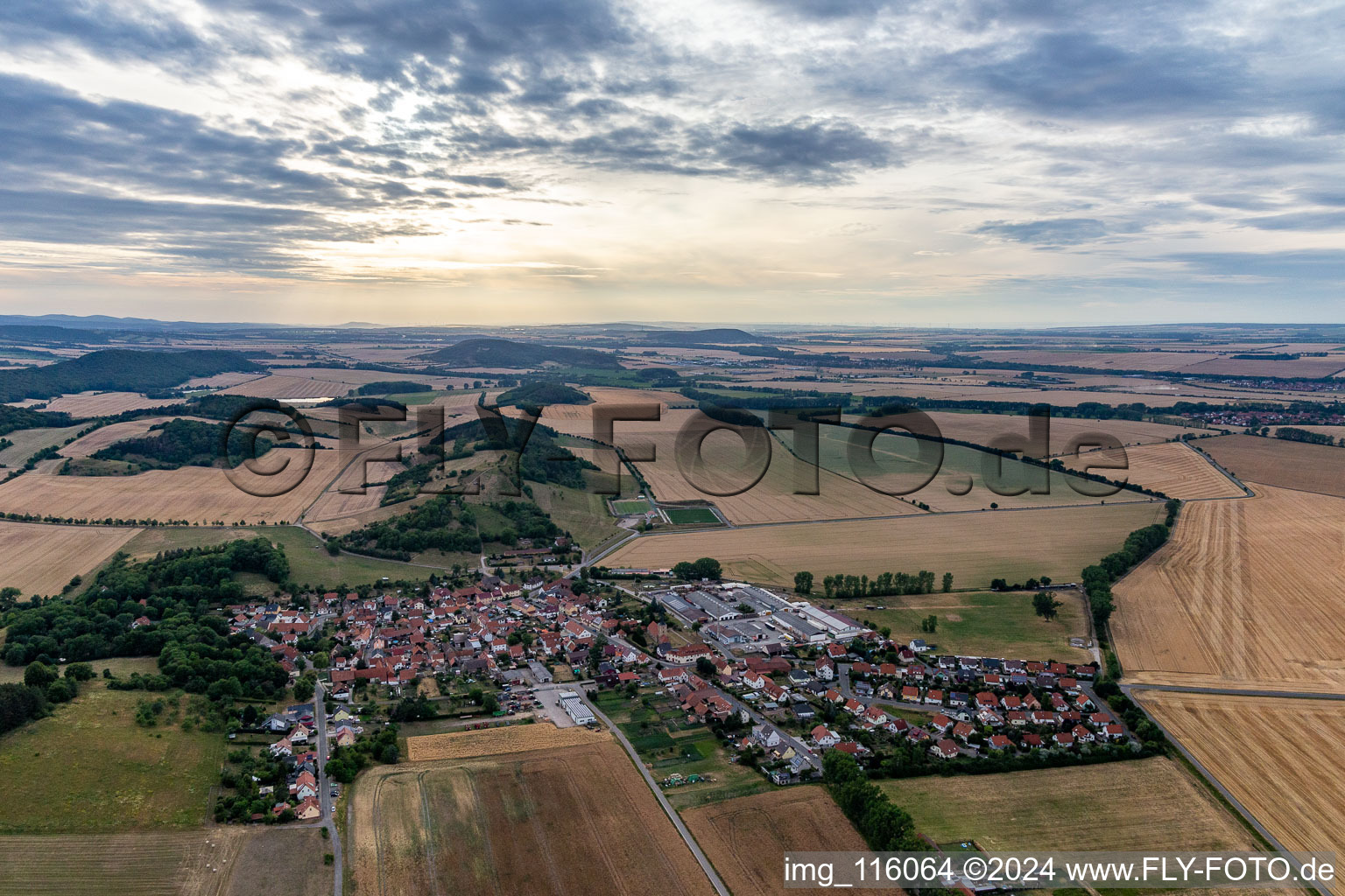 Vue aérienne de Amt Wachsenburg dans le département Thuringe, Allemagne