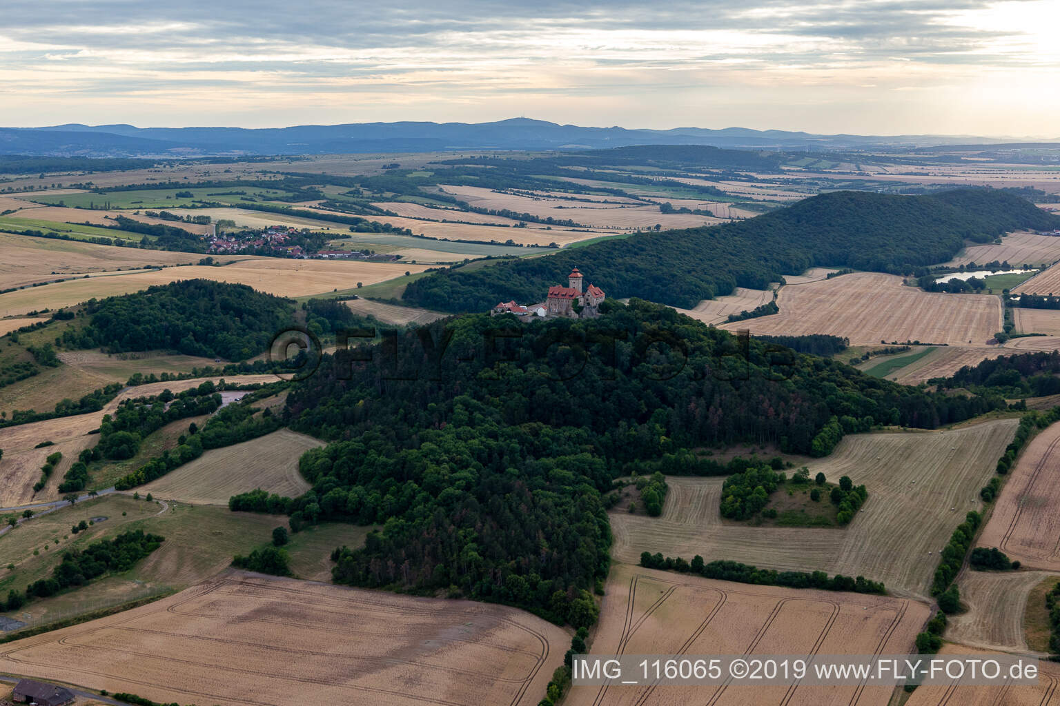 Photographie aérienne de Amt Wachsenburg dans le département Thuringe, Allemagne