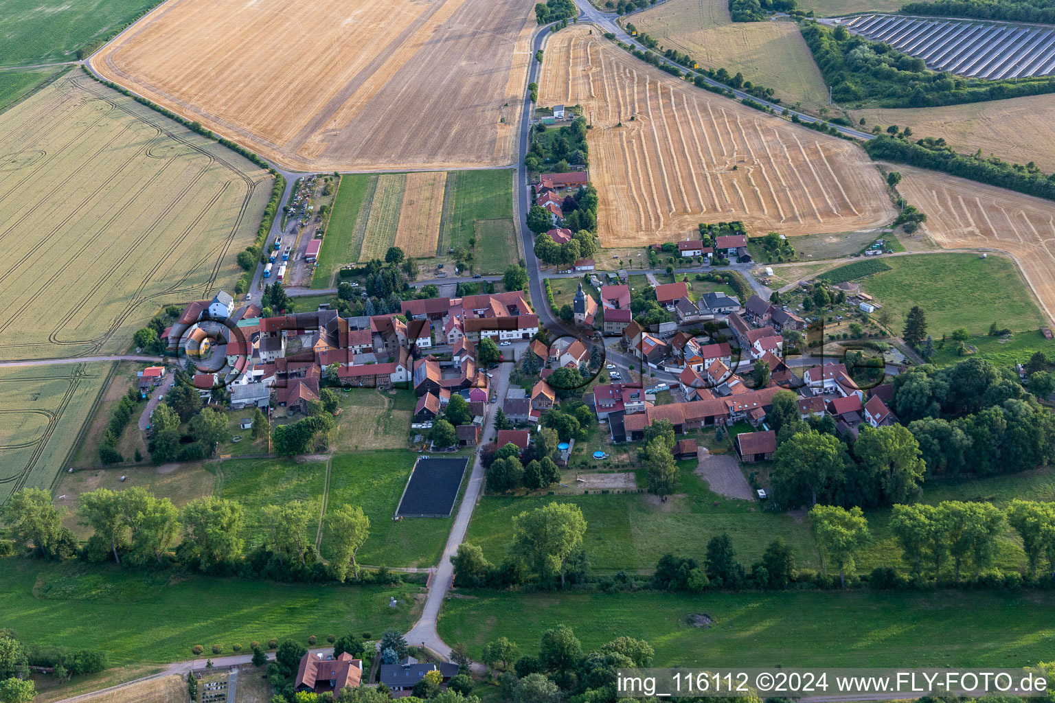 Photographie aérienne de Emleben dans le département Thuringe, Allemagne