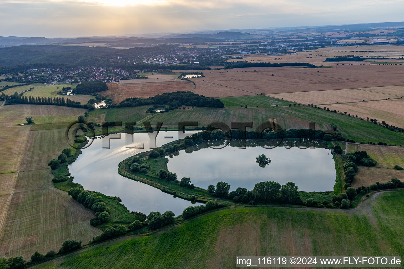 Vue aérienne de Friedrichroda dans le département Thuringe, Allemagne