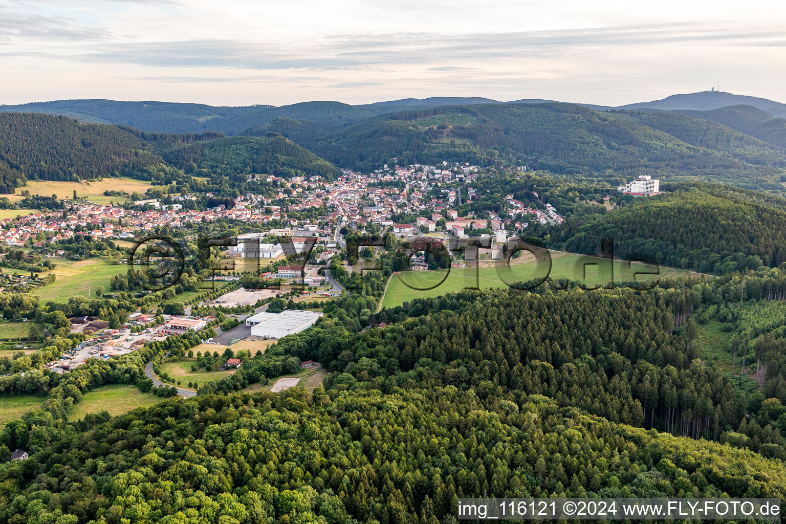 Photographie aérienne de Friedrichroda dans le département Thuringe, Allemagne