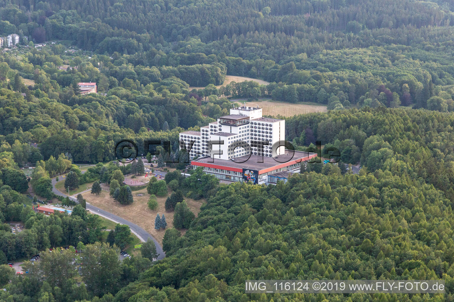 Vue aérienne de Ahorn Berghotel à Friedrichroda dans le département Thuringe, Allemagne
