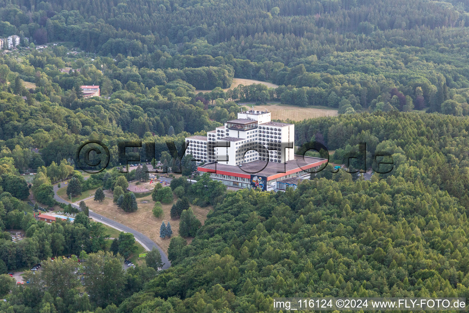 Vue aérienne de Ahorn Berghotel à Friedrichroda dans le département Thuringe, Allemagne