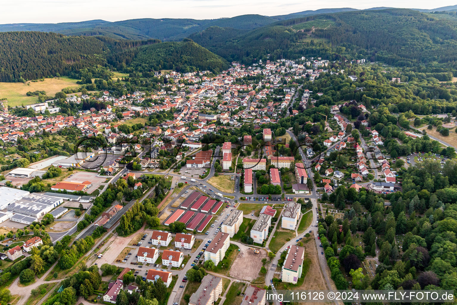 Friedrichroda dans le département Thuringe, Allemagne d'en haut