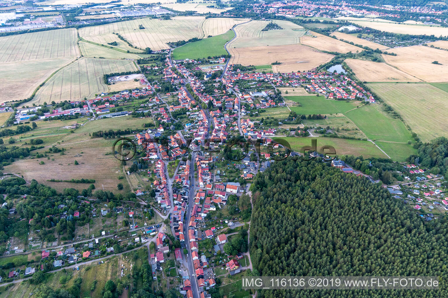 Photographie aérienne de Gräfenhain dans le département Thuringe, Allemagne