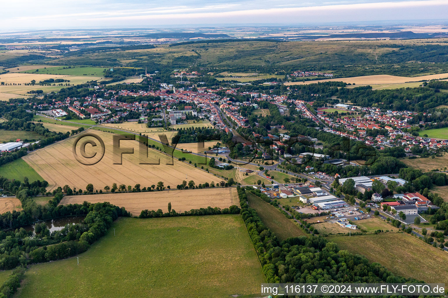 Vue aérienne de Ohrdruf dans le département Thuringe, Allemagne