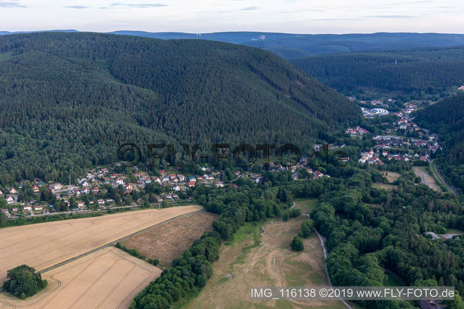 Vue aérienne de Luisenthal dans le département Thuringe, Allemagne