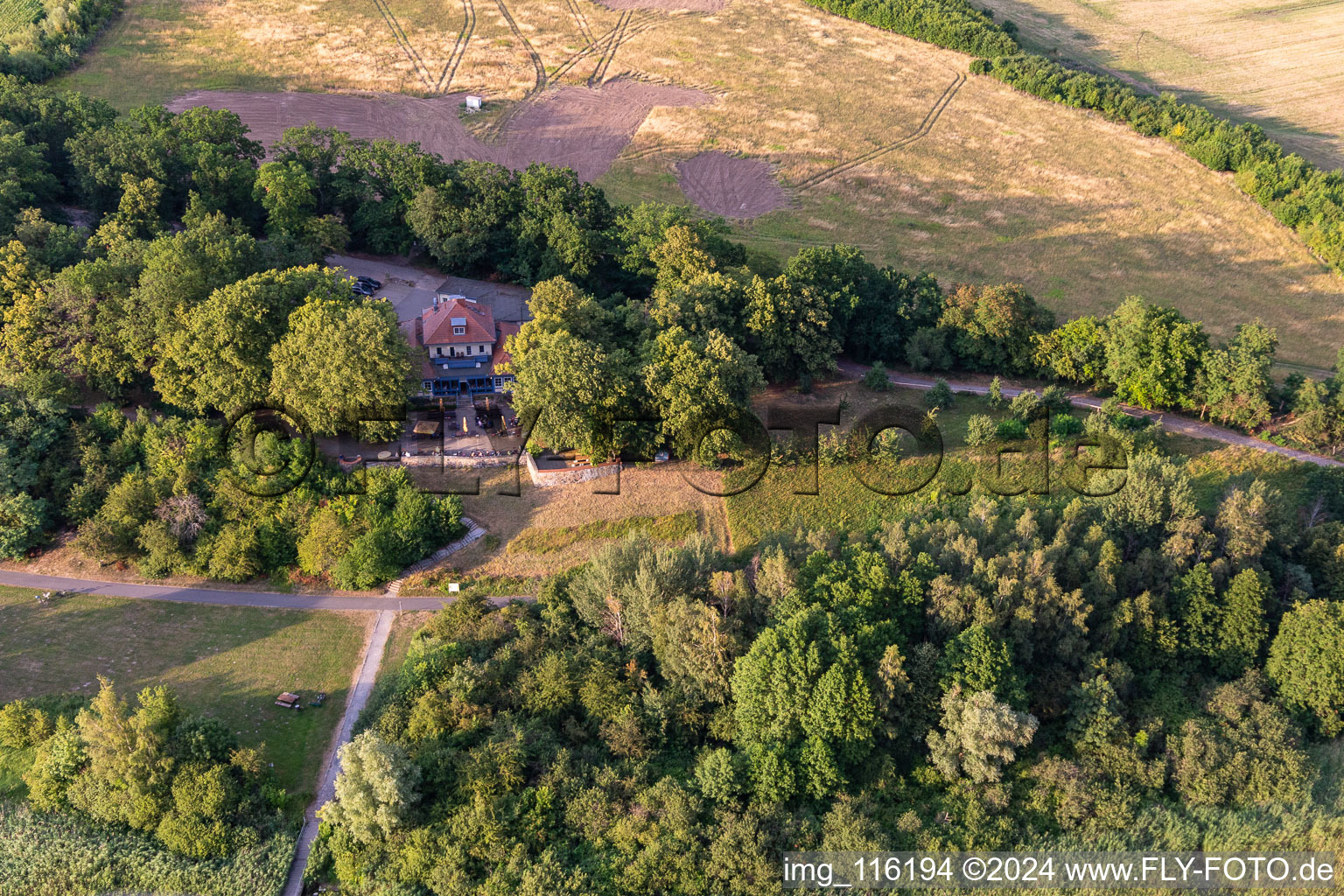 Photographie aérienne de Restaurant au bord du lac "Am Ka à Prenzlau dans le département Brandebourg, Allemagne