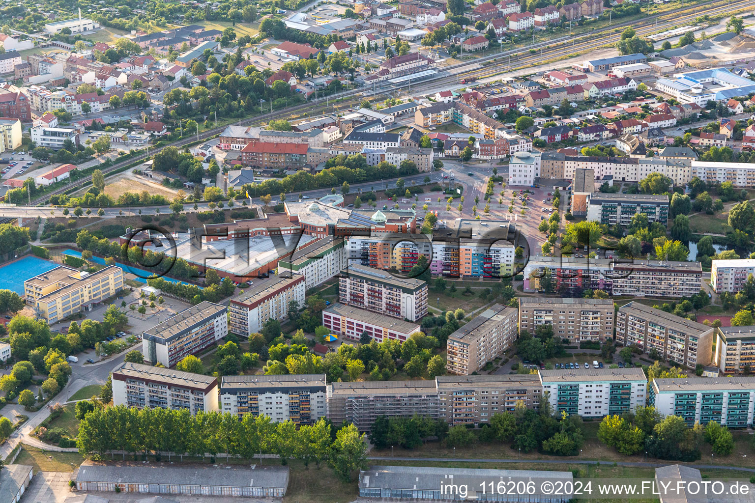 Vue aérienne de Prenzlau dans le département Brandebourg, Allemagne