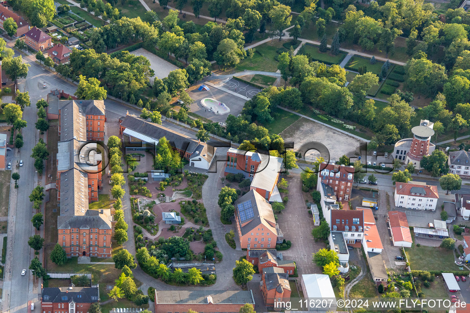 Vue aérienne de Prenzlau dans le département Brandebourg, Allemagne