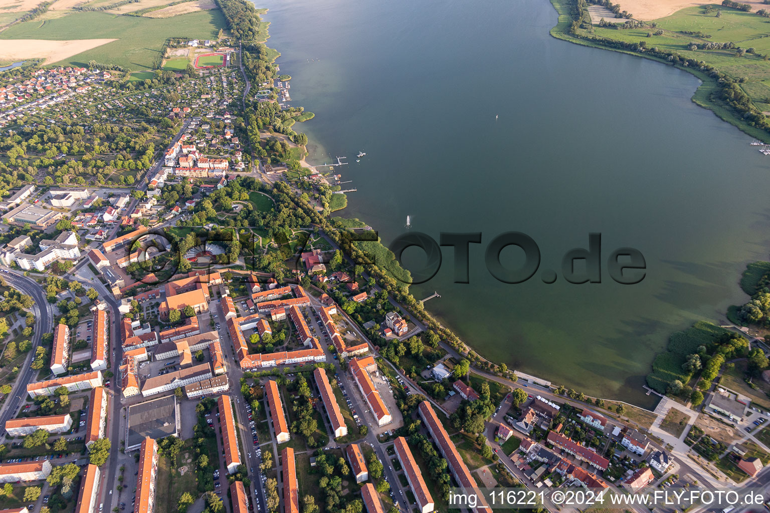 Prenzlau dans le département Brandebourg, Allemagne vue d'en haut