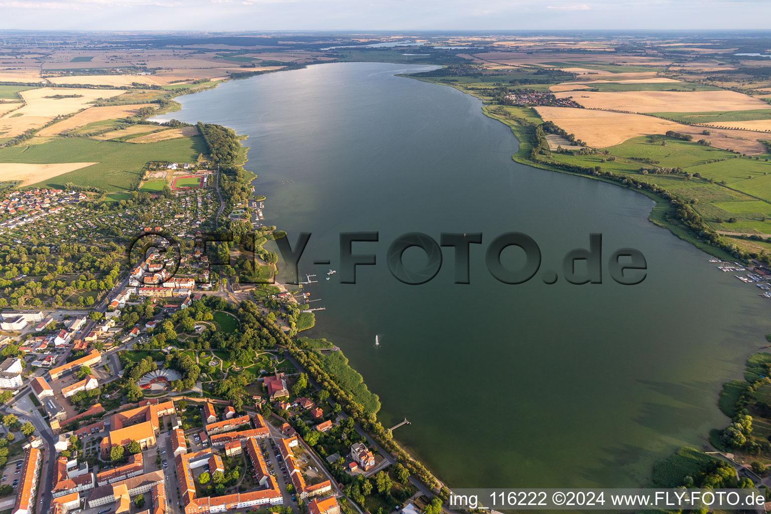 Prenzlau dans le département Brandebourg, Allemagne depuis l'avion