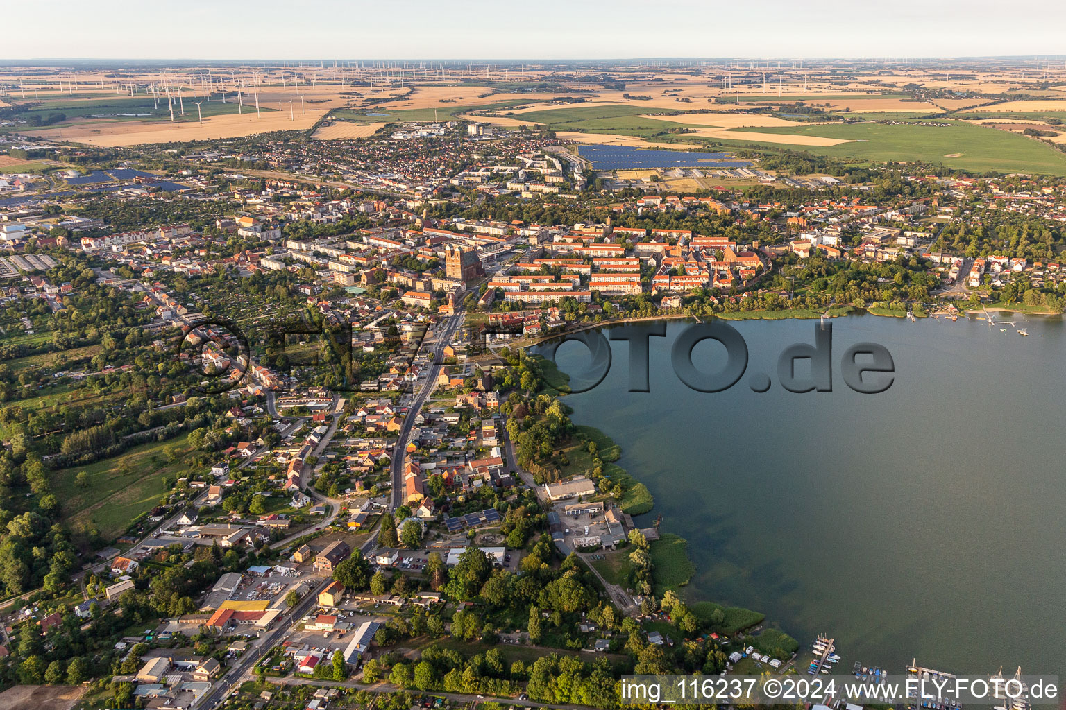 Image drone de Prenzlau dans le département Brandebourg, Allemagne