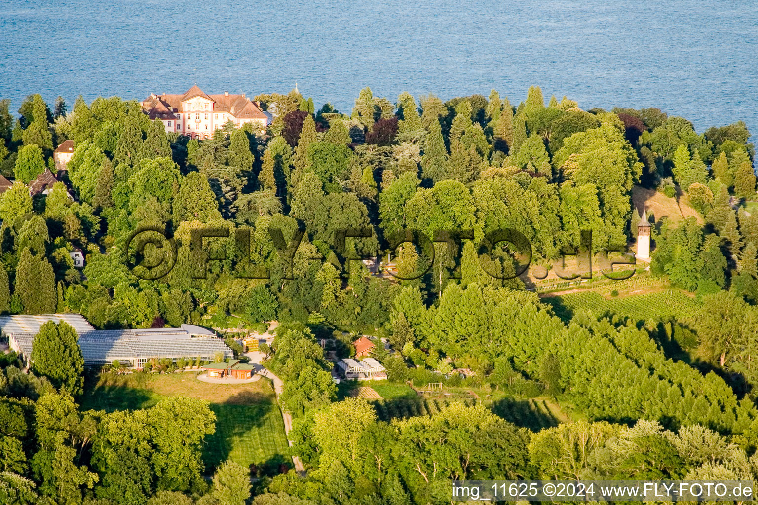 Vue oblique de Constance, île Mainau à Mainau dans le département Bade-Wurtemberg, Allemagne