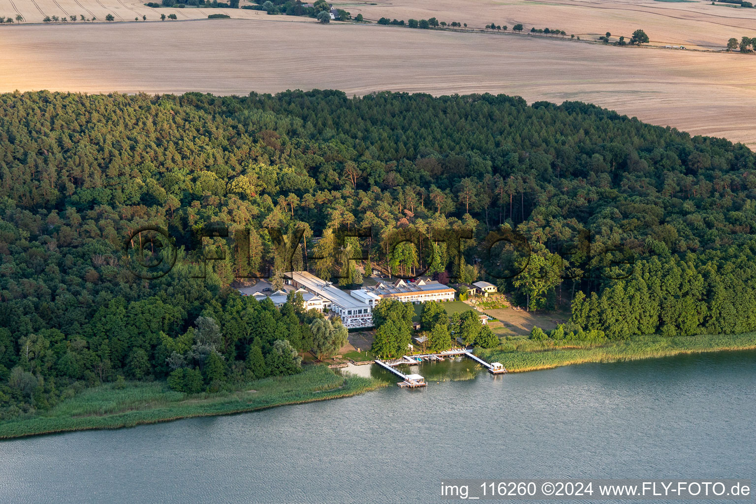 Vue aérienne de Hôtel Panorama à Oberuckersee dans le département Brandebourg, Allemagne