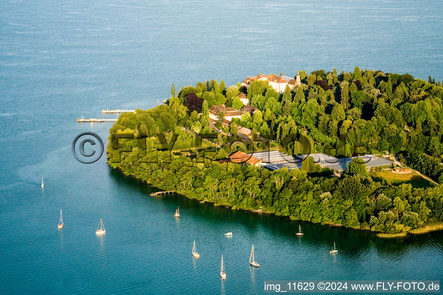 Constance, île Mainau à Mainau dans le département Bade-Wurtemberg, Allemagne d'en haut