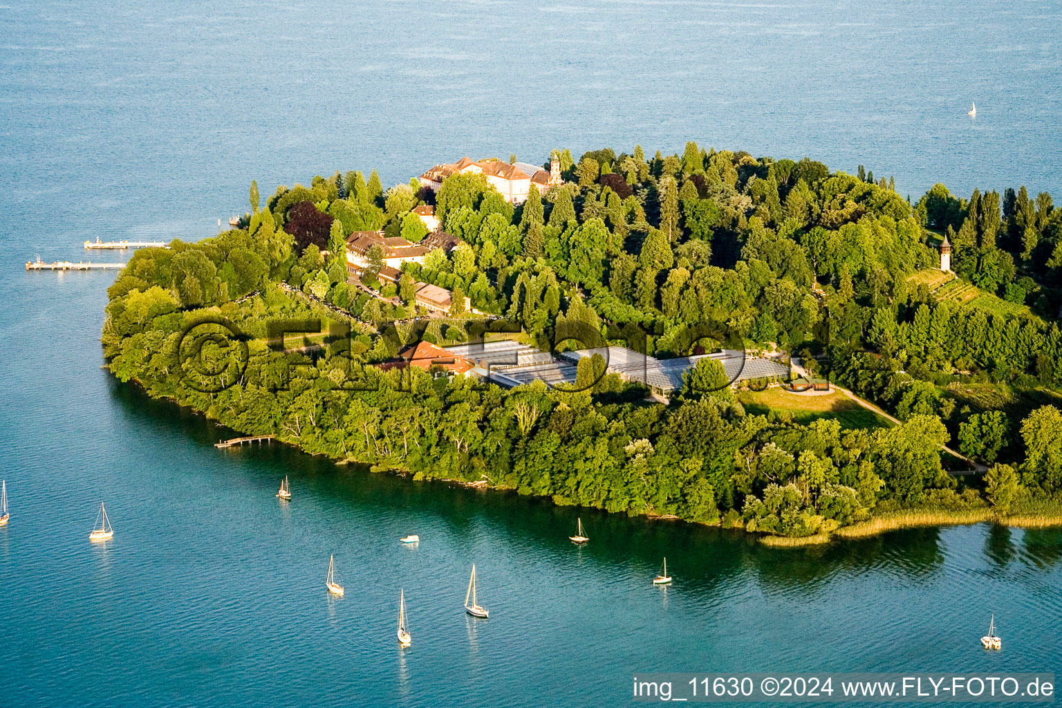 Constance, île Mainau à Mainau dans le département Bade-Wurtemberg, Allemagne hors des airs