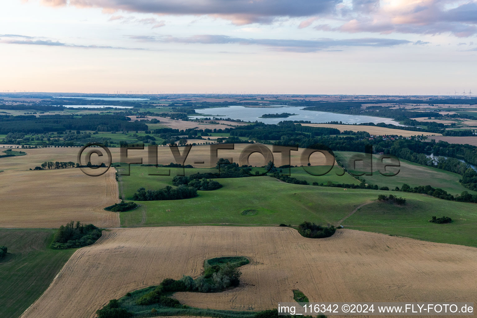 Vue oblique de Flieth-Stegelitz dans le département Brandebourg, Allemagne